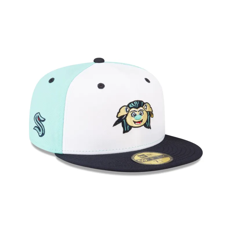 Seattle Kraken Mascot 59FIFTY Fitted Hat made by New Era