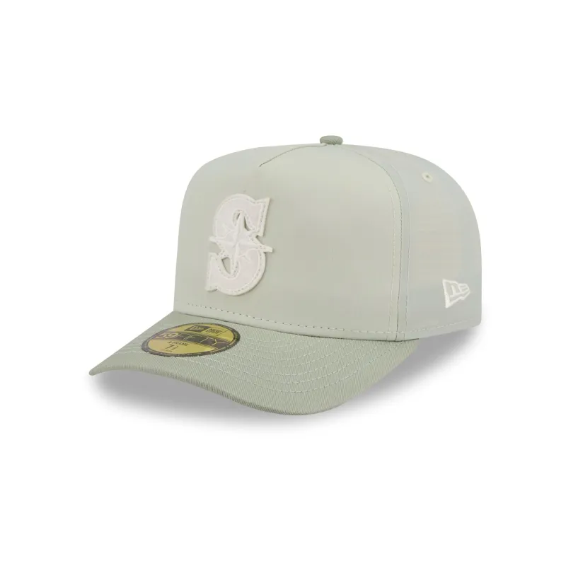 Seattle Mariners Crinkle 59FIFTY A-Frame Fitted Hat sold by New Era