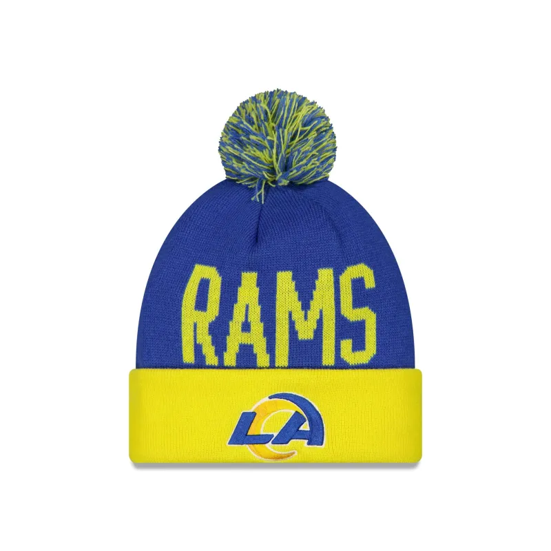 Los Angeles Rams London Game Pom Knit Hat sold by New Era