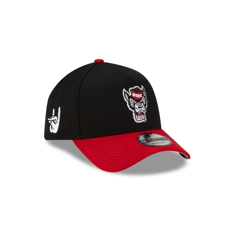 NC State Wolfpack Hand Signs Sidepatch 9FORTY A-Frame Snapback Hat sold by New Era