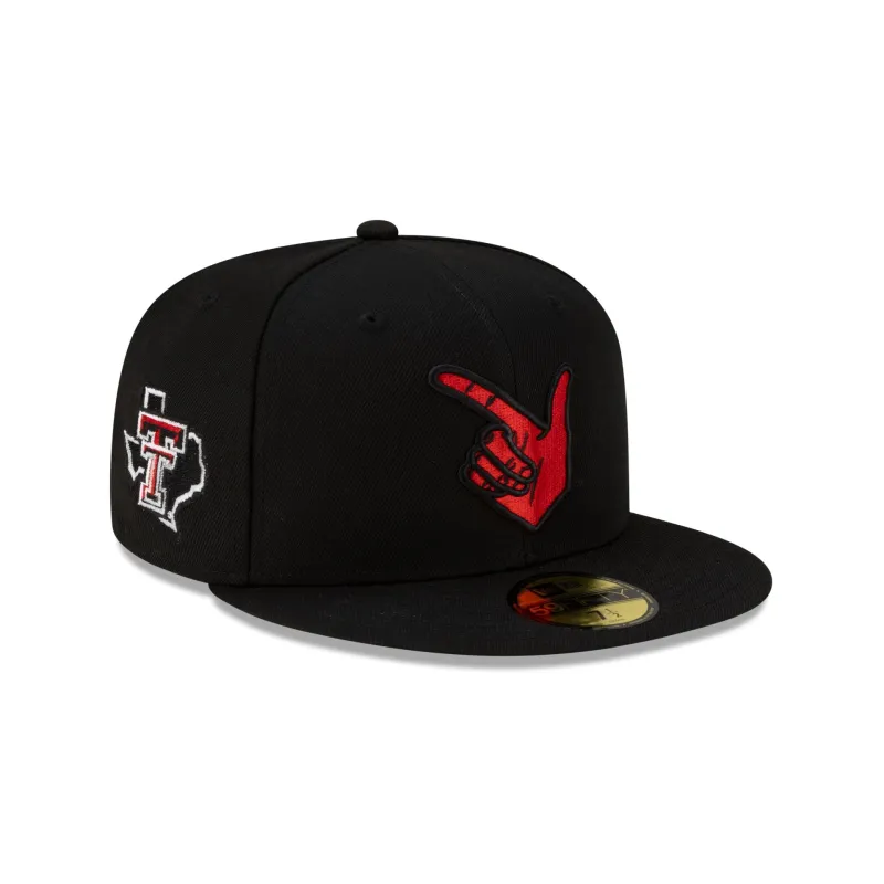 Texas Tech Red Raiders Hand Signs 59FIFTY Fitted Hat made by New Era