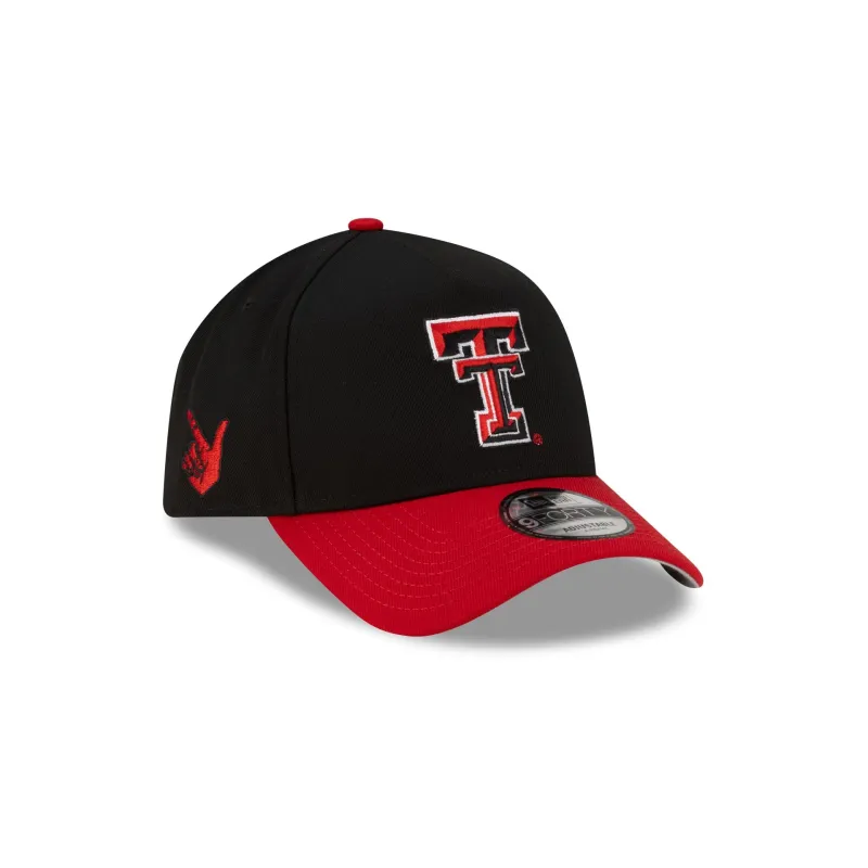 Texas Tech Red Raiders Hand Signs Sidepatch 9FORTY A-Frame Snapback Hat sold by New Era