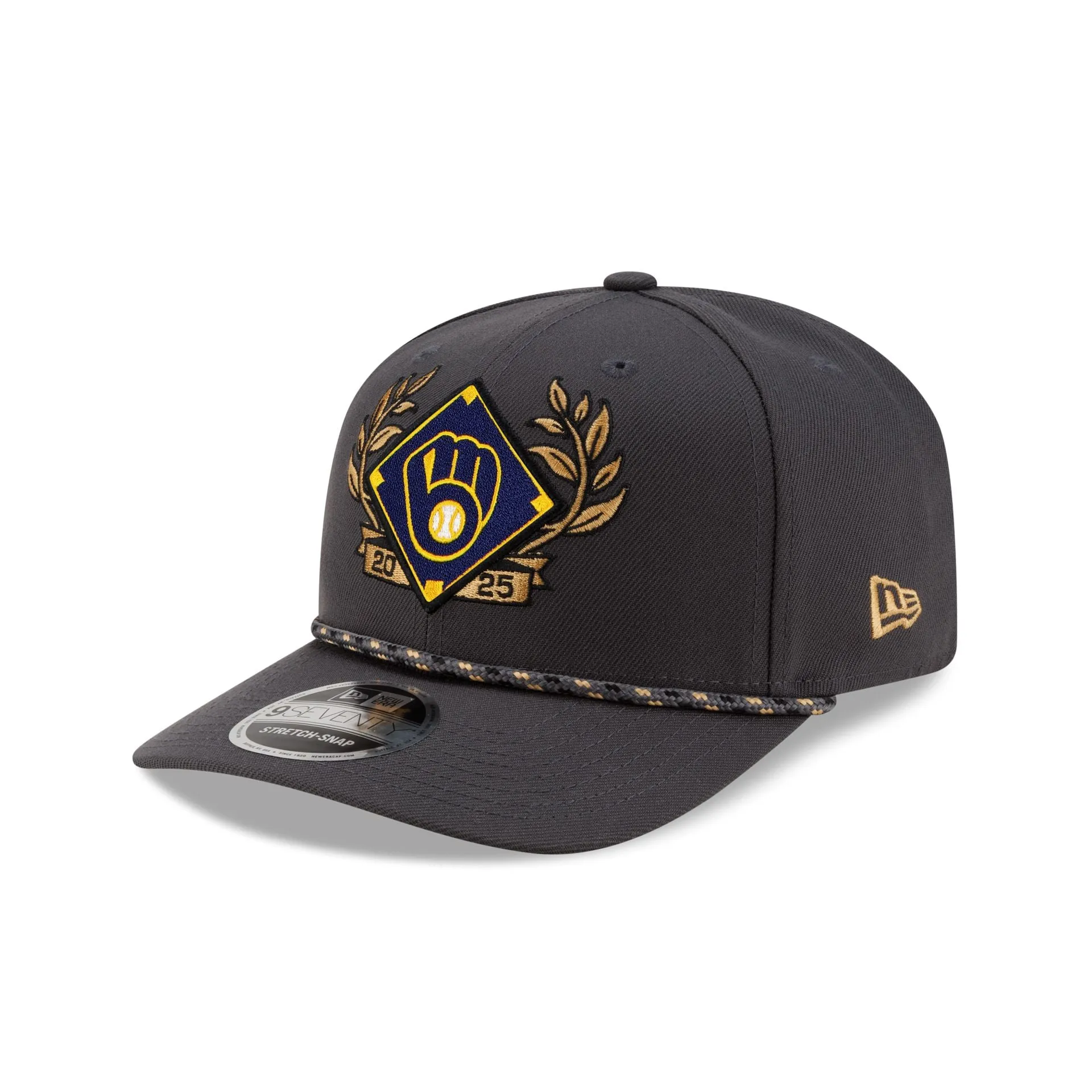 Milwaukee Brewers 2025 NLDS Locker Room 9SEVENTY Stretch-Snap Hat sold by New Era product image thumbnail 3