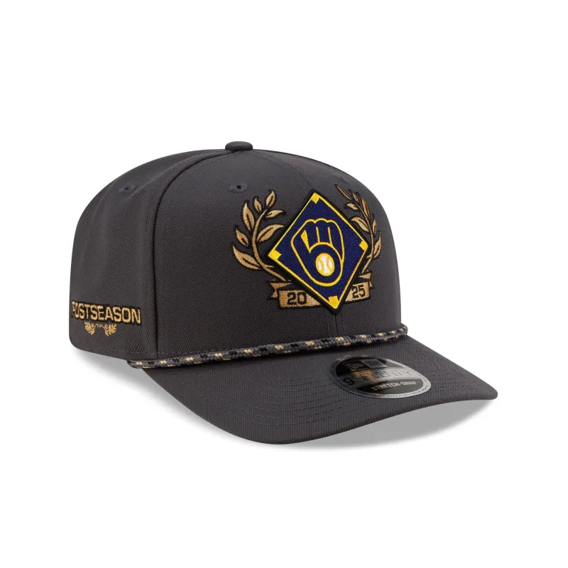 Milwaukee Brewers 2025 NLDS Locker Room 9SEVENTY Stretch-Snap Hat sold by New Era