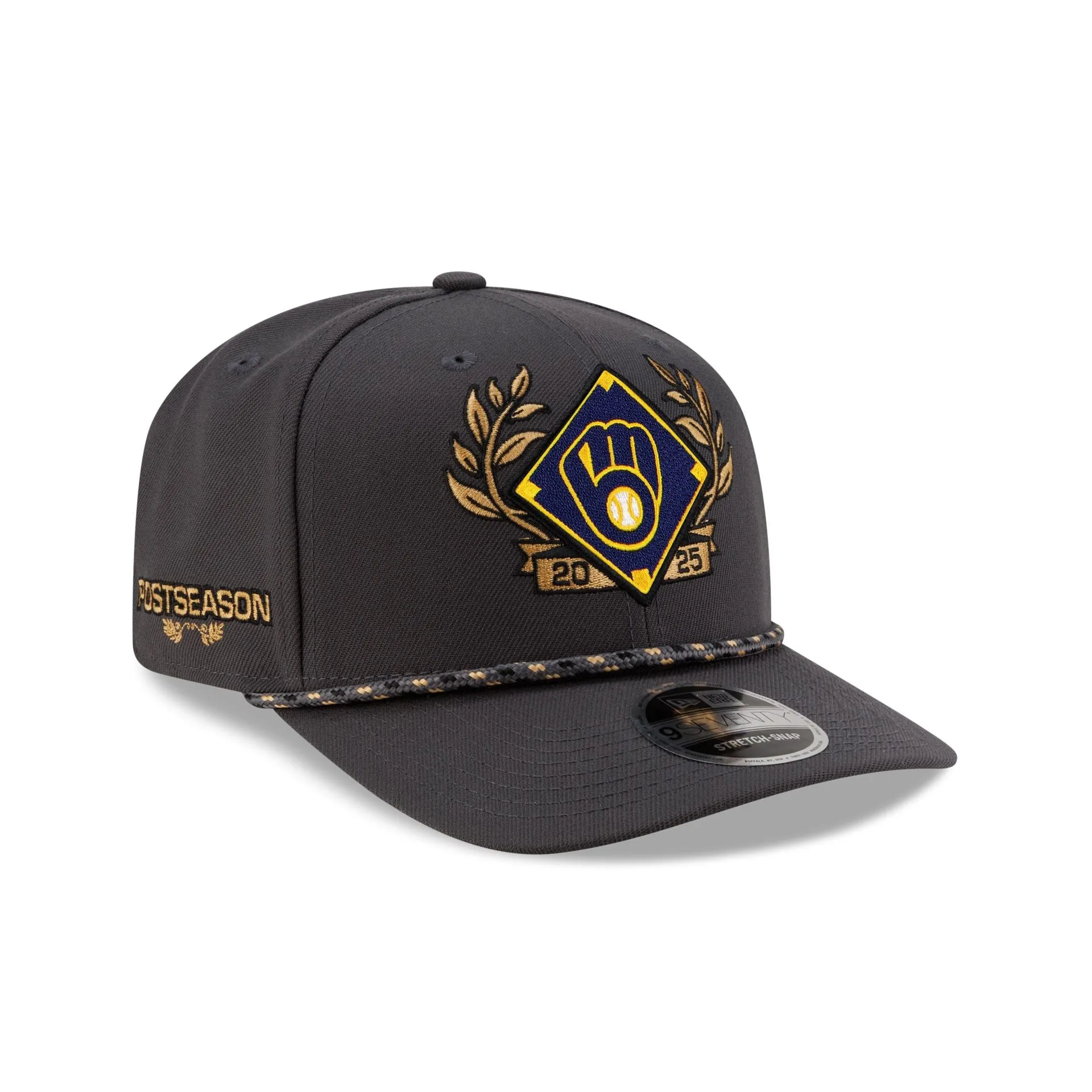 Milwaukee Brewers 2025 NLDS Locker Room 9SEVENTY Stretch-Snap Hat sold by New Era