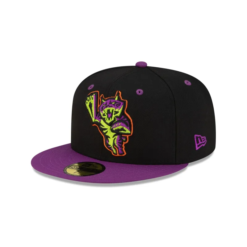 Lynchburg Hillcats Halloween Purple 59FIFTY Fitted Hat sold by New Era