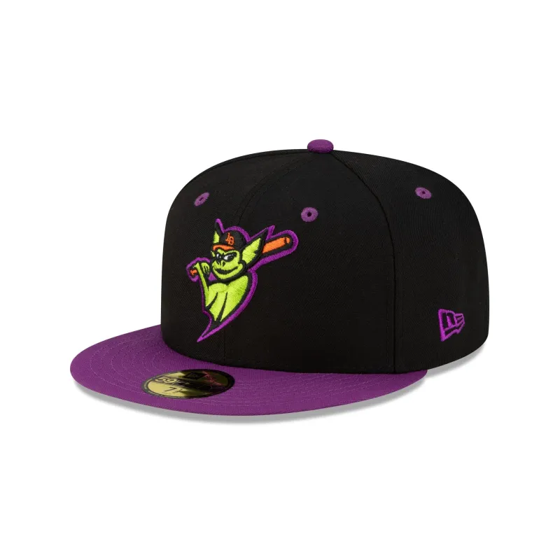 Louisville Bats Halloween Purple 59FIFTY Fitted Hat sold by New Era