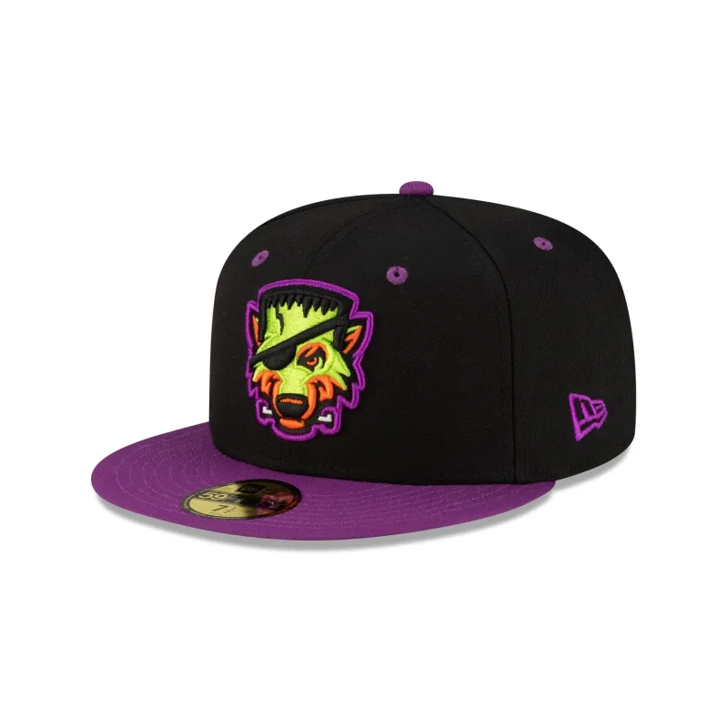 Erie SeaWolves Halloween Purple 59FIFTY Fitted Hat sold by New Era