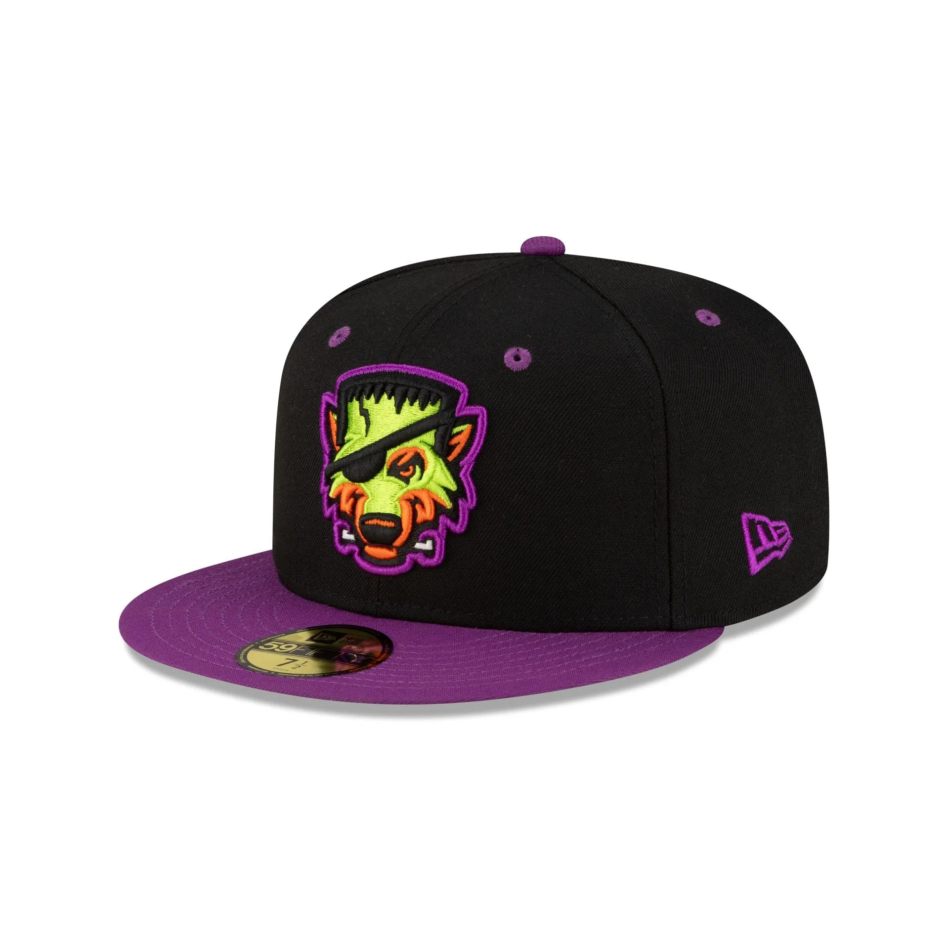 Erie SeaWolves Halloween Purple 59FIFTY Fitted Hat sold by New Era