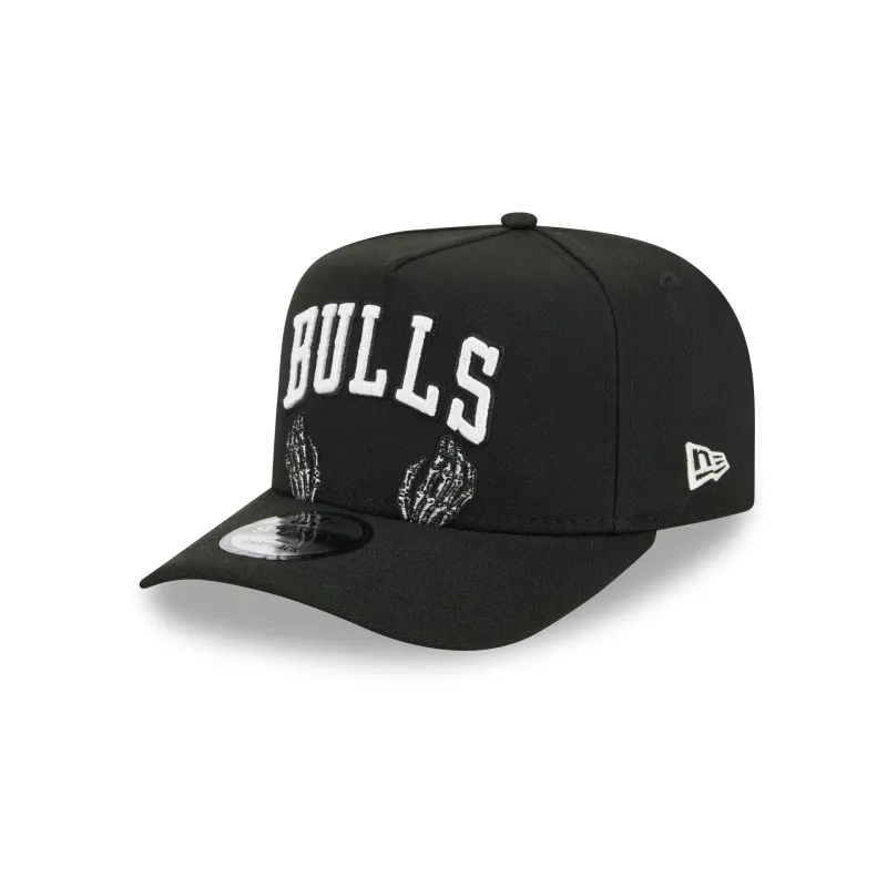 Chicago Bulls Skeletal Script 9FIFTY A-Frame Snapback Hat sold by New Era