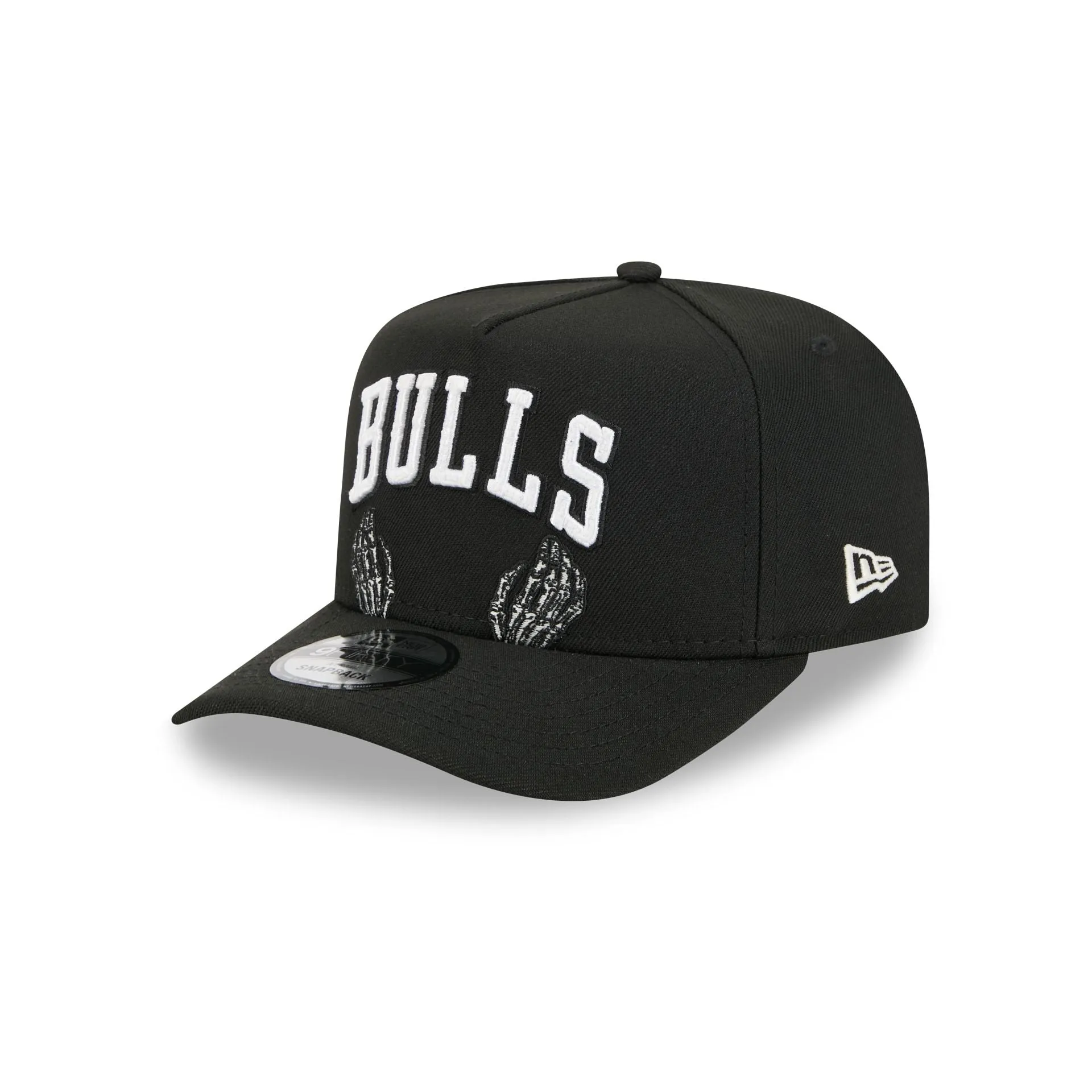 Chicago Bulls Skeletal Script 9FIFTY A-Frame Snapback Hat sold by New Era