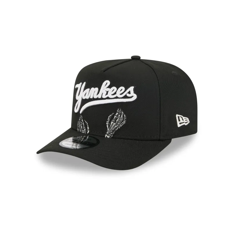 New York Yankees Skeletal Script 9FIFTY A-Frame Snapback Hat made by New Era