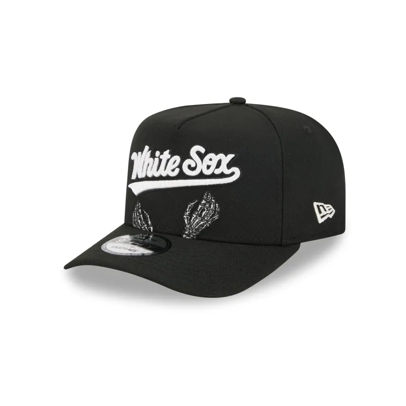 Chicago White Sox Skeletal Script 9FIFTY A-Frame Snapback Hat made by New Era