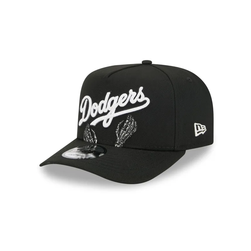 Los Angeles Dodgers Skeletal Script 9FIFTY A-Frame Snapback Hat made by New Era