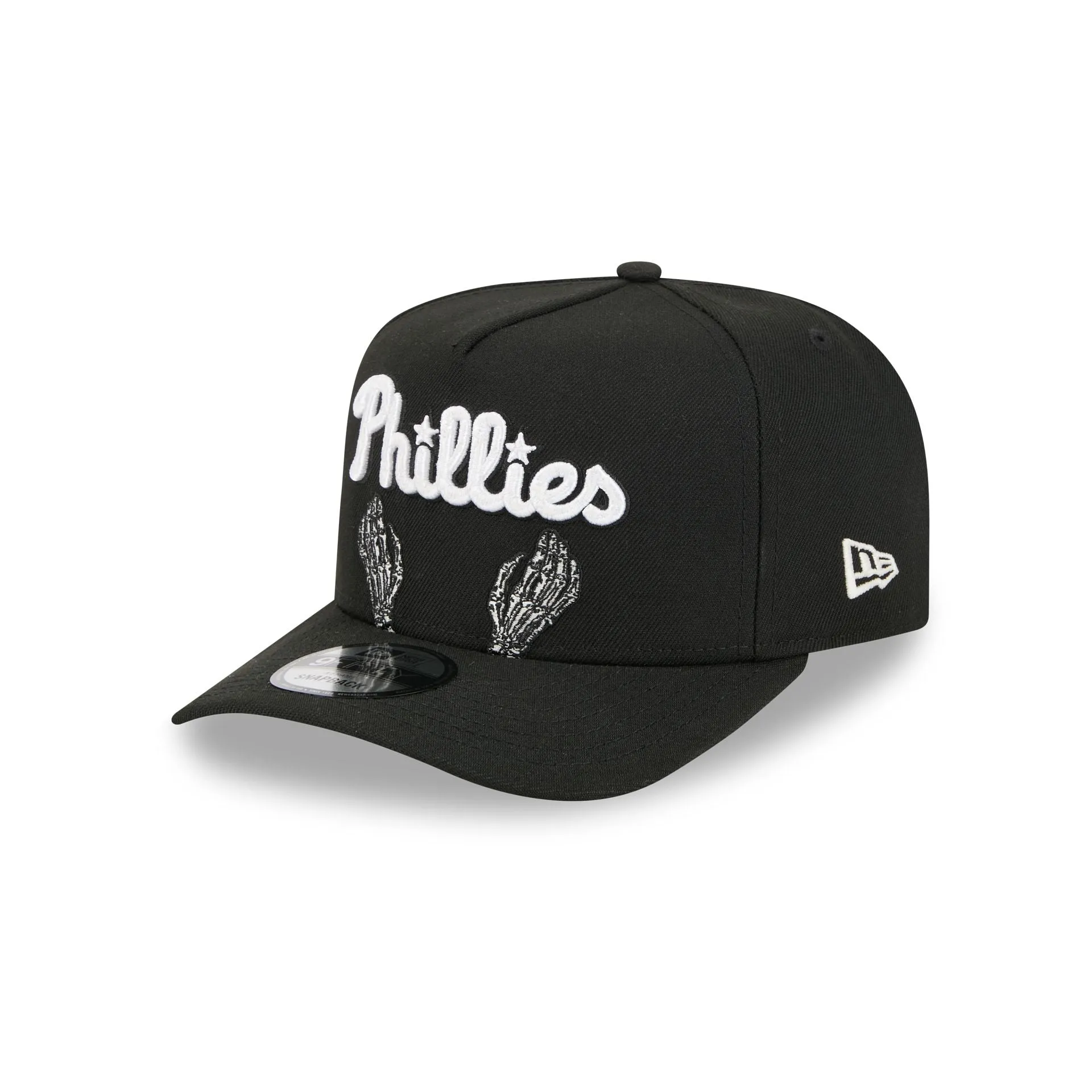 Philadelphia Phillies Skeletal Script 9FIFTY A-Frame Snapback Hat sold by New Era