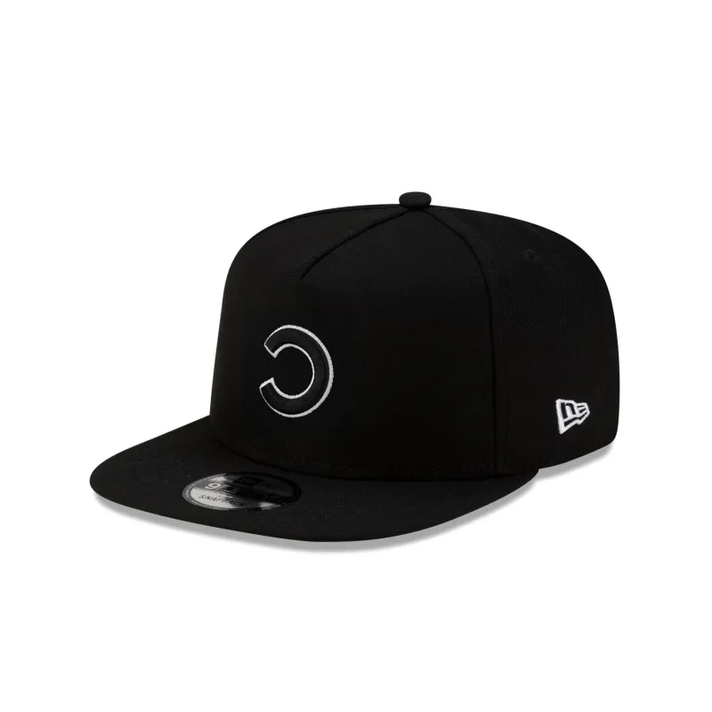 Chicago Cubs Upside Down Logo Black 9FIFTY A-Frame Snapback Hat sold by New Era
