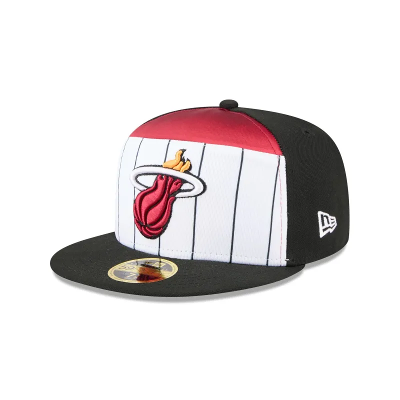 Miami Heat 2025 Tip-Off Split Panel 59FIFTY Fitted Hat sold by New Era