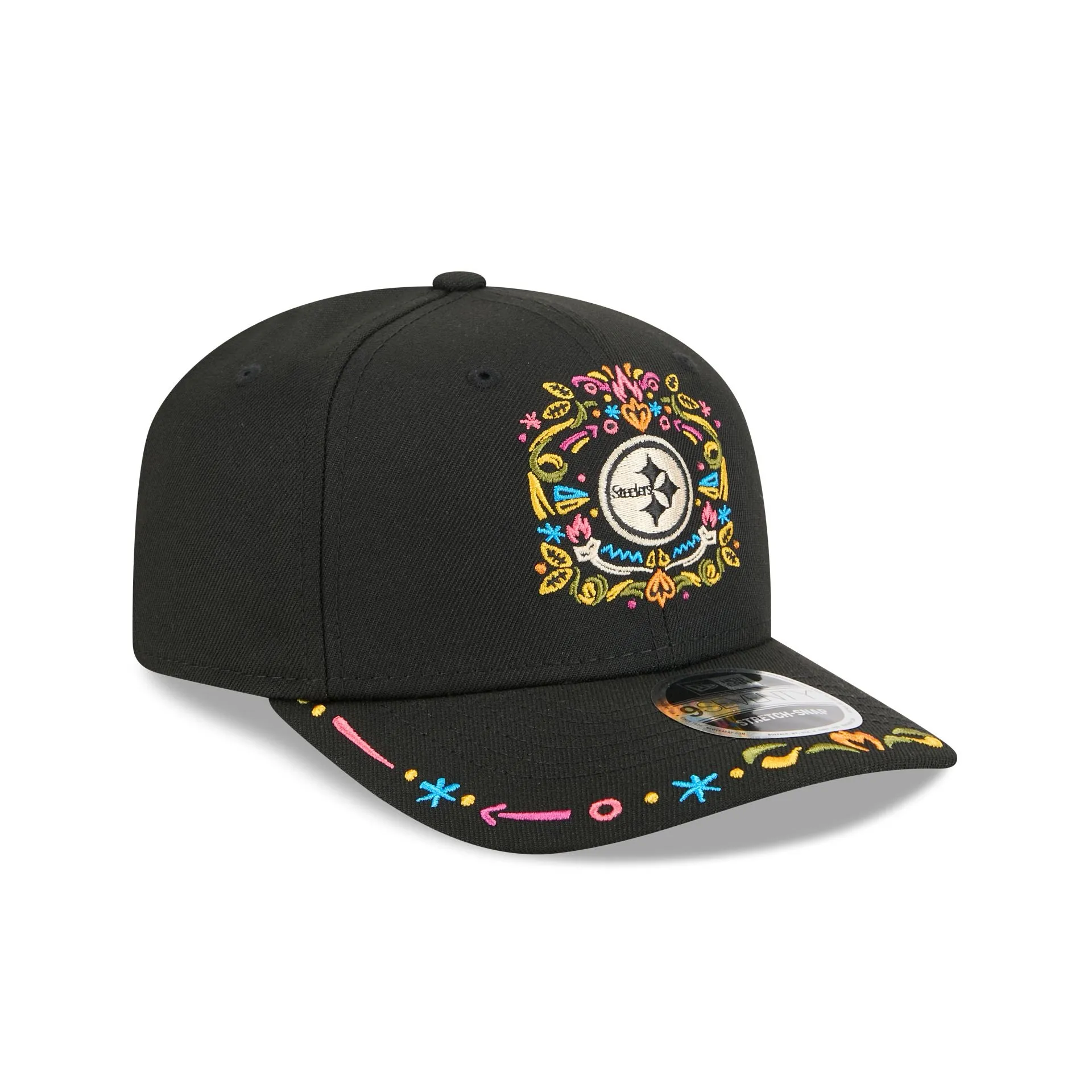 Pittsburgh Steelers Hasta La Muerte 9SEVENTY Stretch-Snap Hat sold by New Era product image thumbnail 3