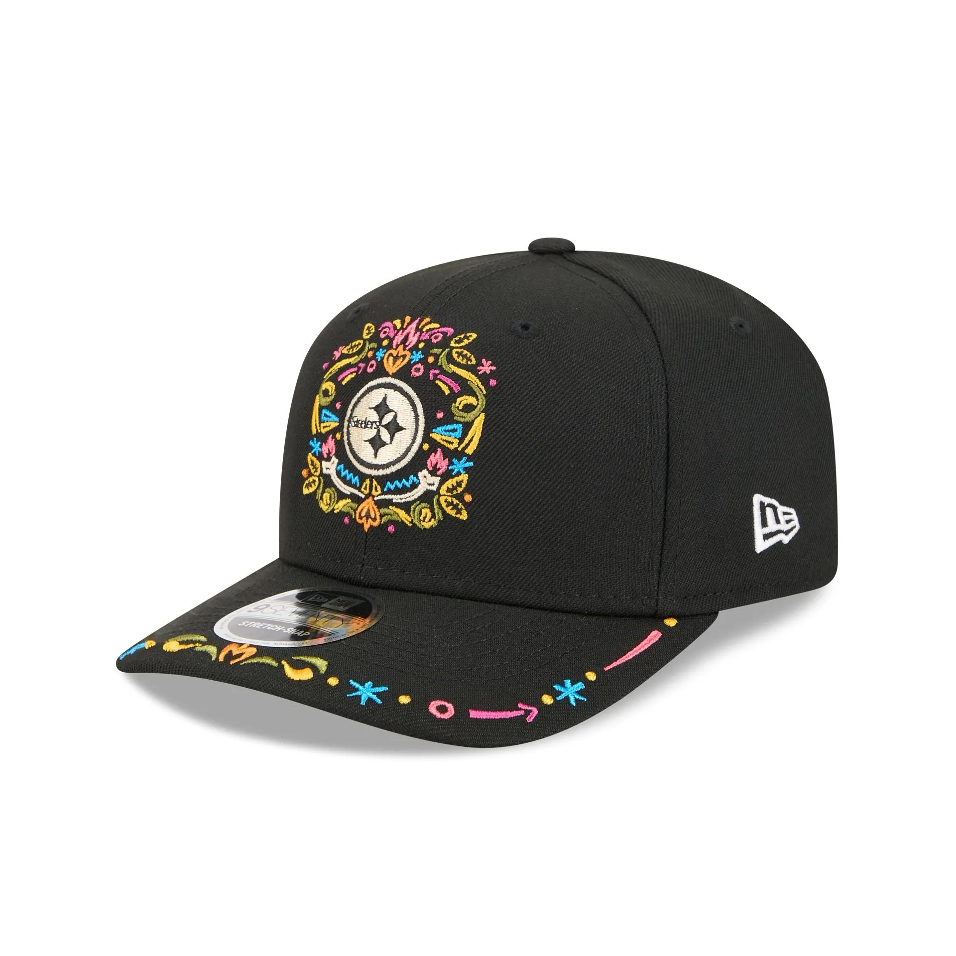 Pittsburgh Steelers Hasta La Muerte 9SEVENTY Stretch-Snap Hat sold by New Era