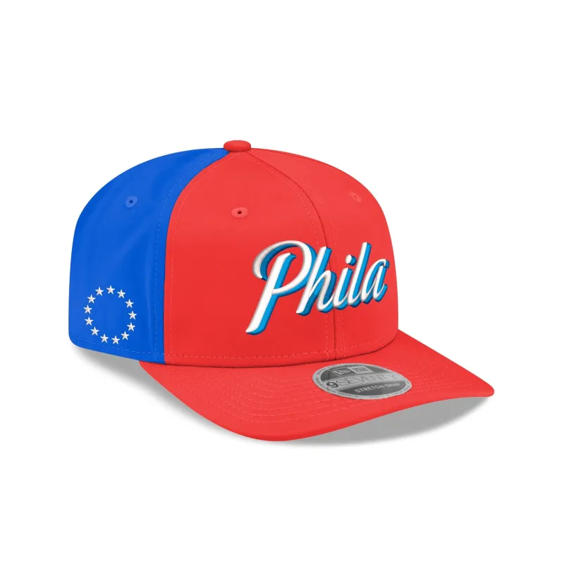 Philadelphia 76ers 2025 Statement Edition 9SEVENTY Stretch-Snap Hat sold by New Era