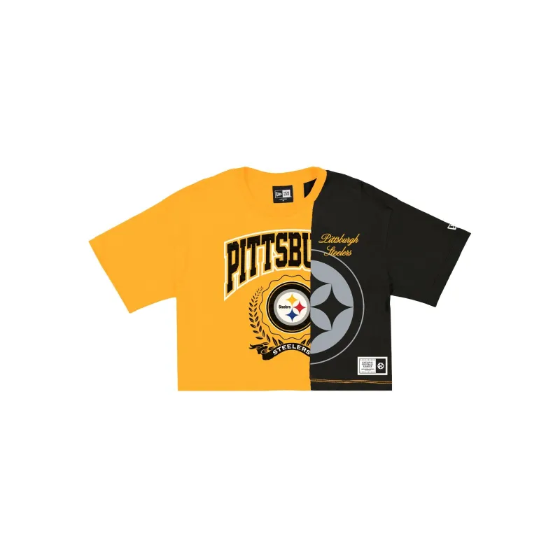 Pittsburgh Steelers Team Split Women's Short-Sleeve T-Shirt sold by New Era