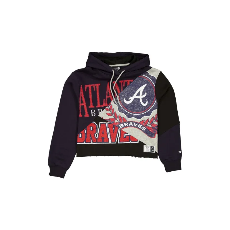Atlanta Braves Team Split Women's Cropped Hoodie sold by New Era