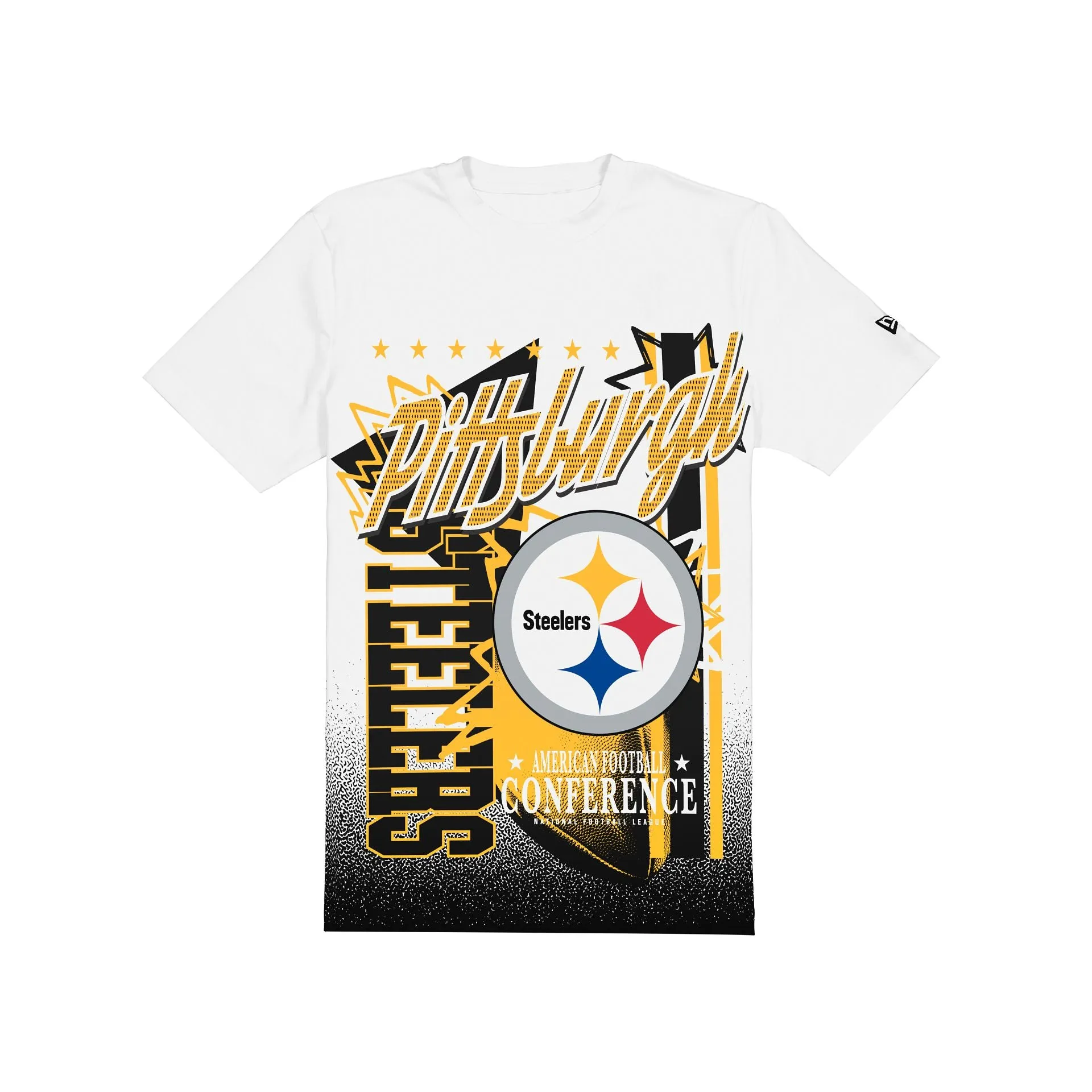 Pittsburgh Steelers Sport Classics White Short-Sleeve T-Shirt sold by New Era