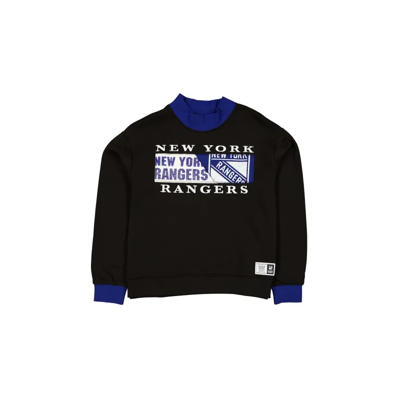 New York Rangers Team Split Women's Mockneck sold by New Era