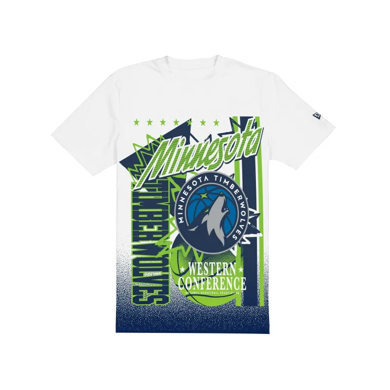 Minnesota Timberwolves Sport Classics White Short-Sleeve T-Shirt sold by New Era