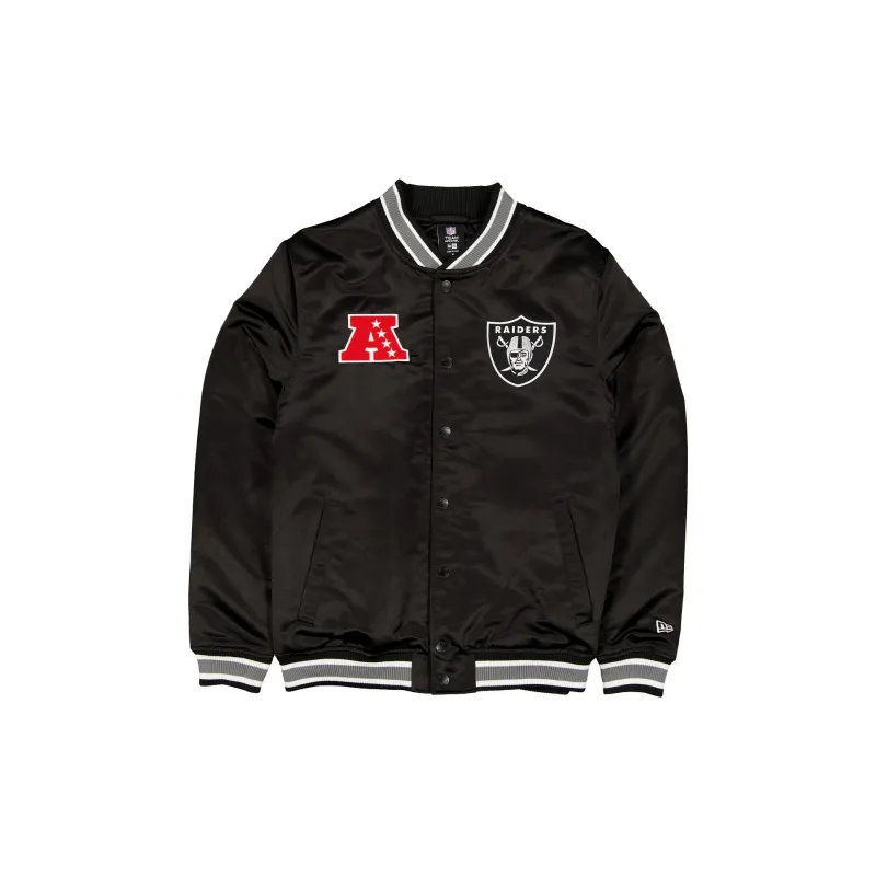 Las Vegas Raiders Sport Classics Black Satin Jacket sold by New Era