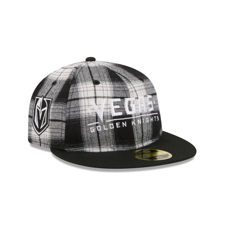 Vegas Golden Knights Grunge Plaid Retro Crown 59FIFTY Fitted Hat sold by New Era