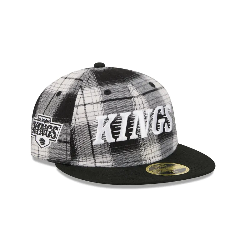Los Angeles Kings Grunge Plaid Retro Crown 59FIFTY Fitted Hat sold by New Era