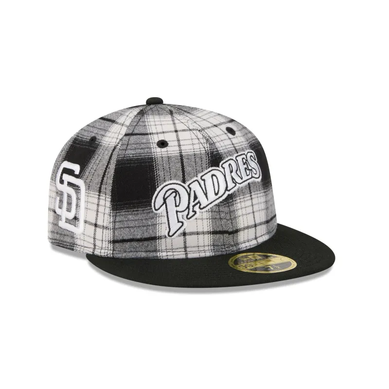 San Diego Padres Grunge Plaid Retro Crown 59FIFTY Fitted Hat sold by New Era