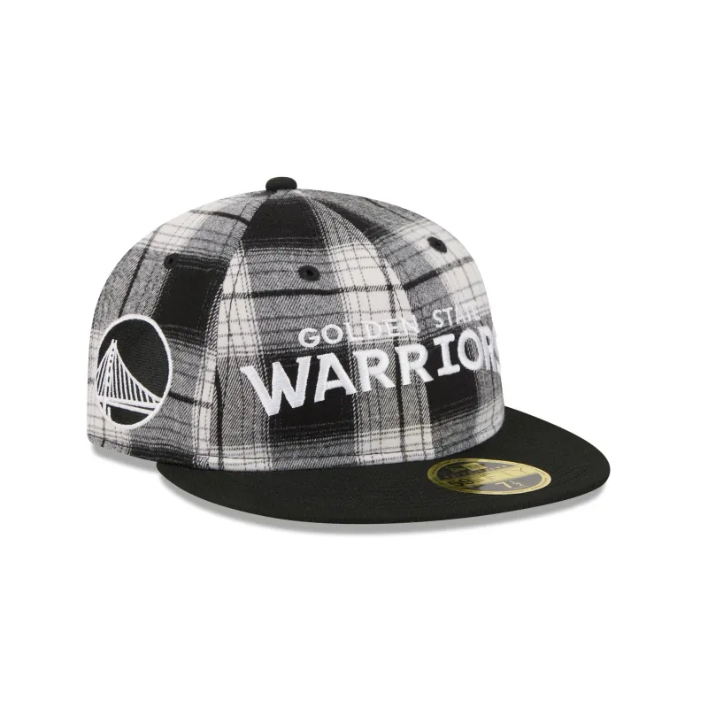 Golden State Warriors Grunge Plaid Retro Crown 59FIFTY Fitted Hat sold by New Era