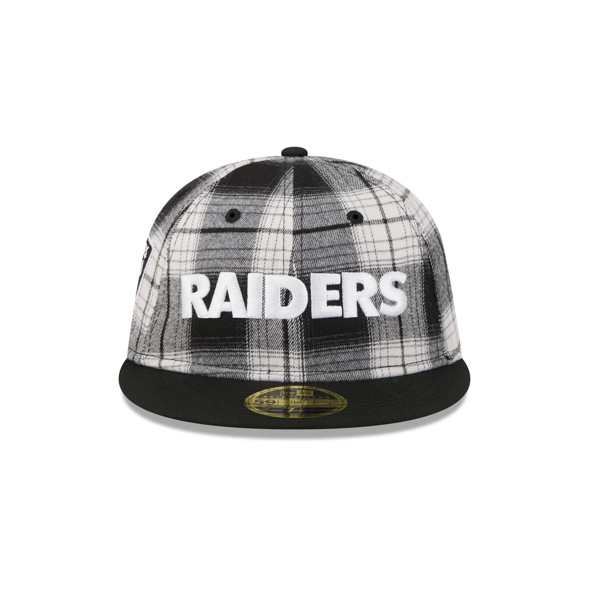 Las Vegas Raiders Grunge Plaid Retro Crown 59FIFTY Fitted Hat sold by New Era product image thumbnail 2