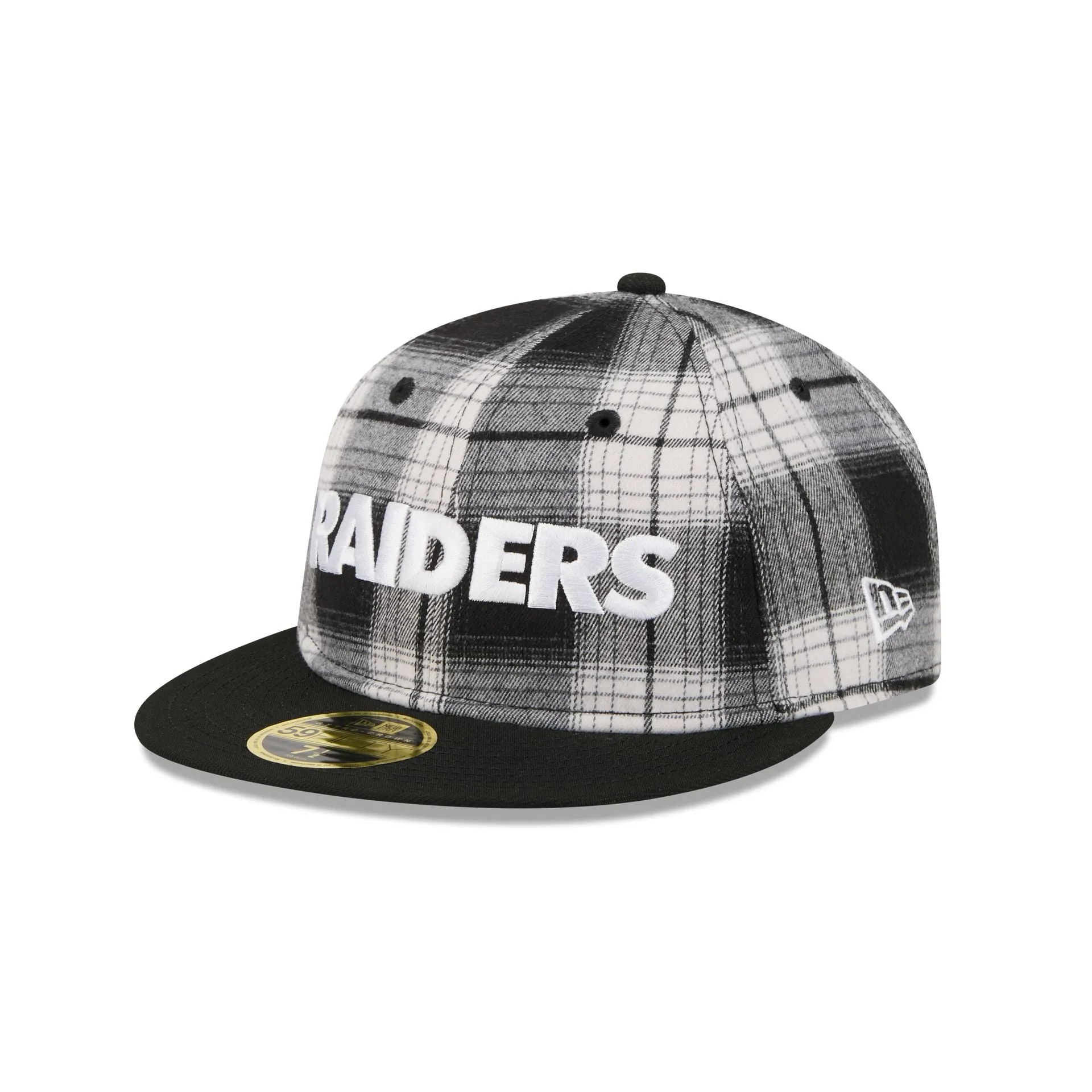 Las Vegas Raiders Grunge Plaid Retro Crown 59FIFTY Fitted Hat sold by New Era product image thumbnail 3