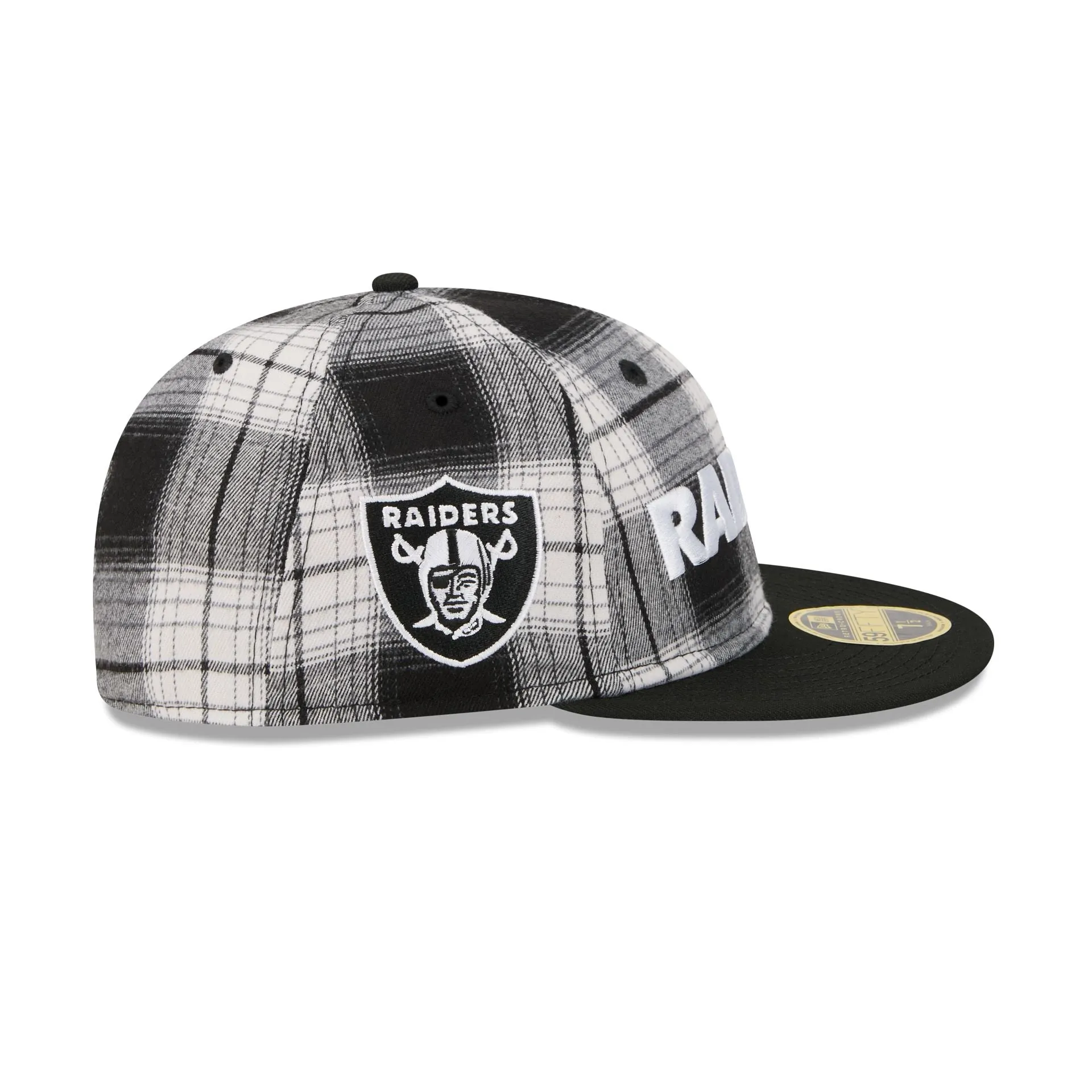 Las Vegas Raiders Grunge Plaid Retro Crown 59FIFTY Fitted Hat sold by New Era product image thumbnail 4
