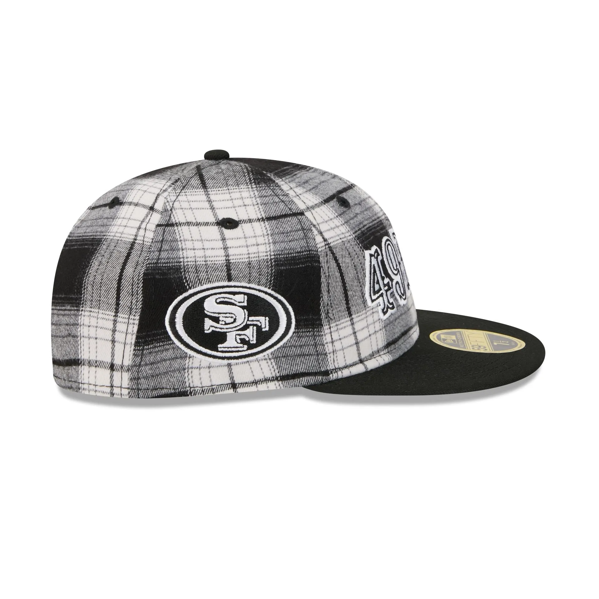 San Francisco 49ers Grunge Plaid Retro Crown 59FIFTY Fitted Hat sold by New Era product image thumbnail 4