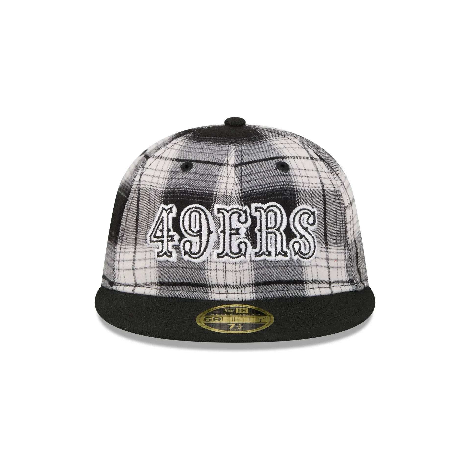 San Francisco 49ers Grunge Plaid Retro Crown 59FIFTY Fitted Hat sold by New Era product image thumbnail 2