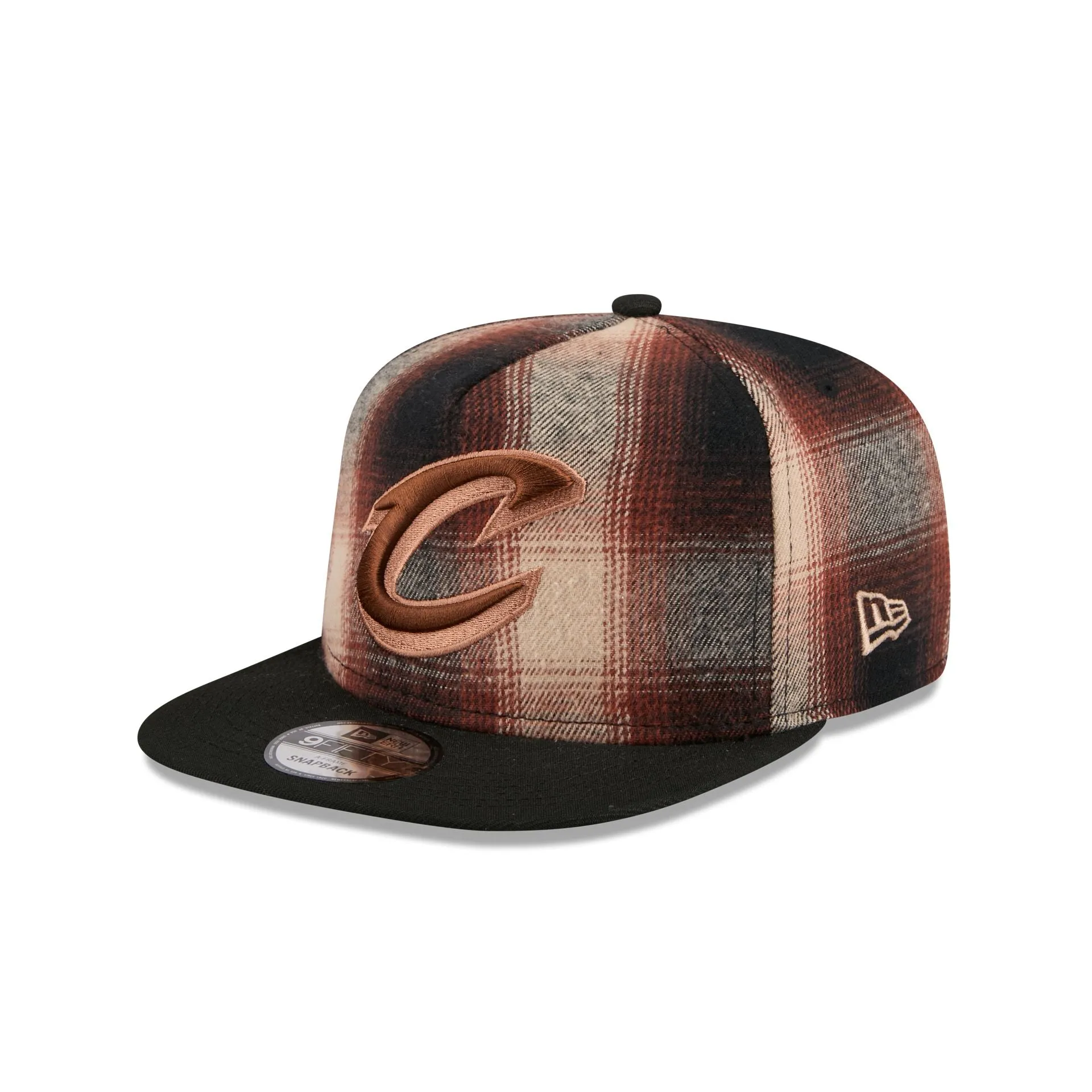 Cleveland Cavaliers Grunge Plaid 9FIFTY A-Frame Adjustable Hat sold by New Era