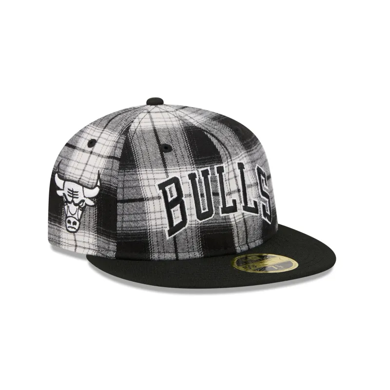 Chicago Bulls Grunge Plaid Retro Crown 59FIFTY Fitted Hat sold by New Era