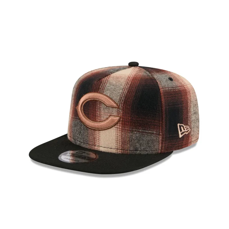 Chicago Bears Grunge Plaid 9FIFTY A-Frame Adjustable Hat sold by New Era