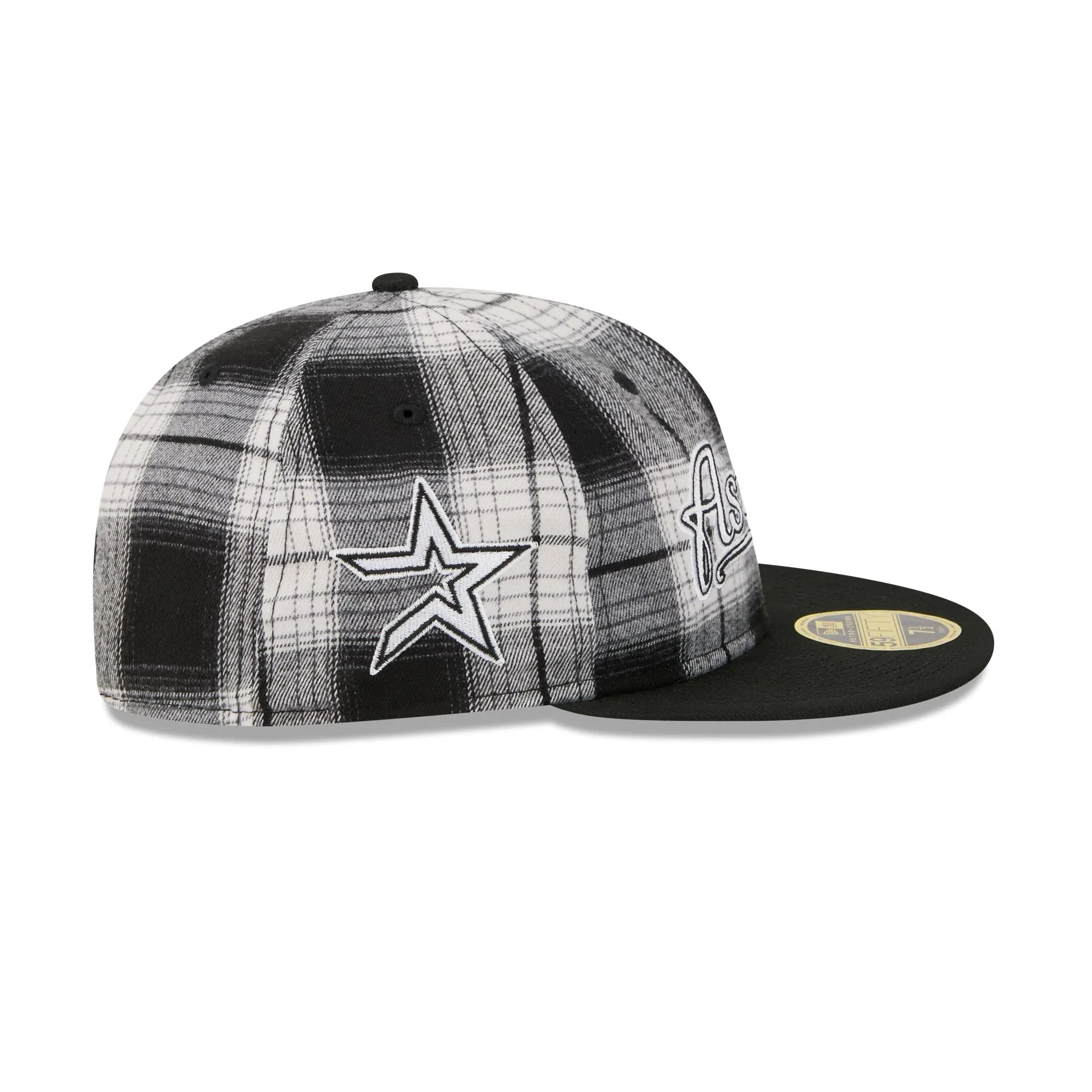 Houston Astros Grunge Plaid Retro Crown 59FIFTY Fitted Hat sold by New Era product image thumbnail 4