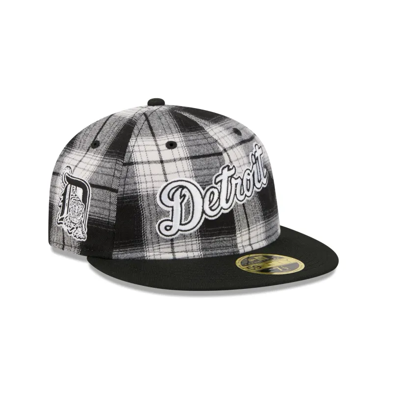 Detroit Tigers Grunge Plaid Retro Crown 59FIFTY Fitted Hat sold by New Era
