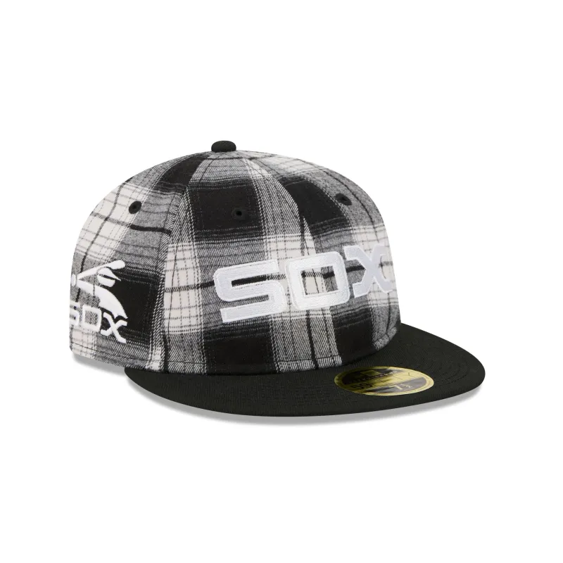 Chicago White Sox Grunge Plaid Retro Crown 59FIFTY Fitted Hat sold by New Era