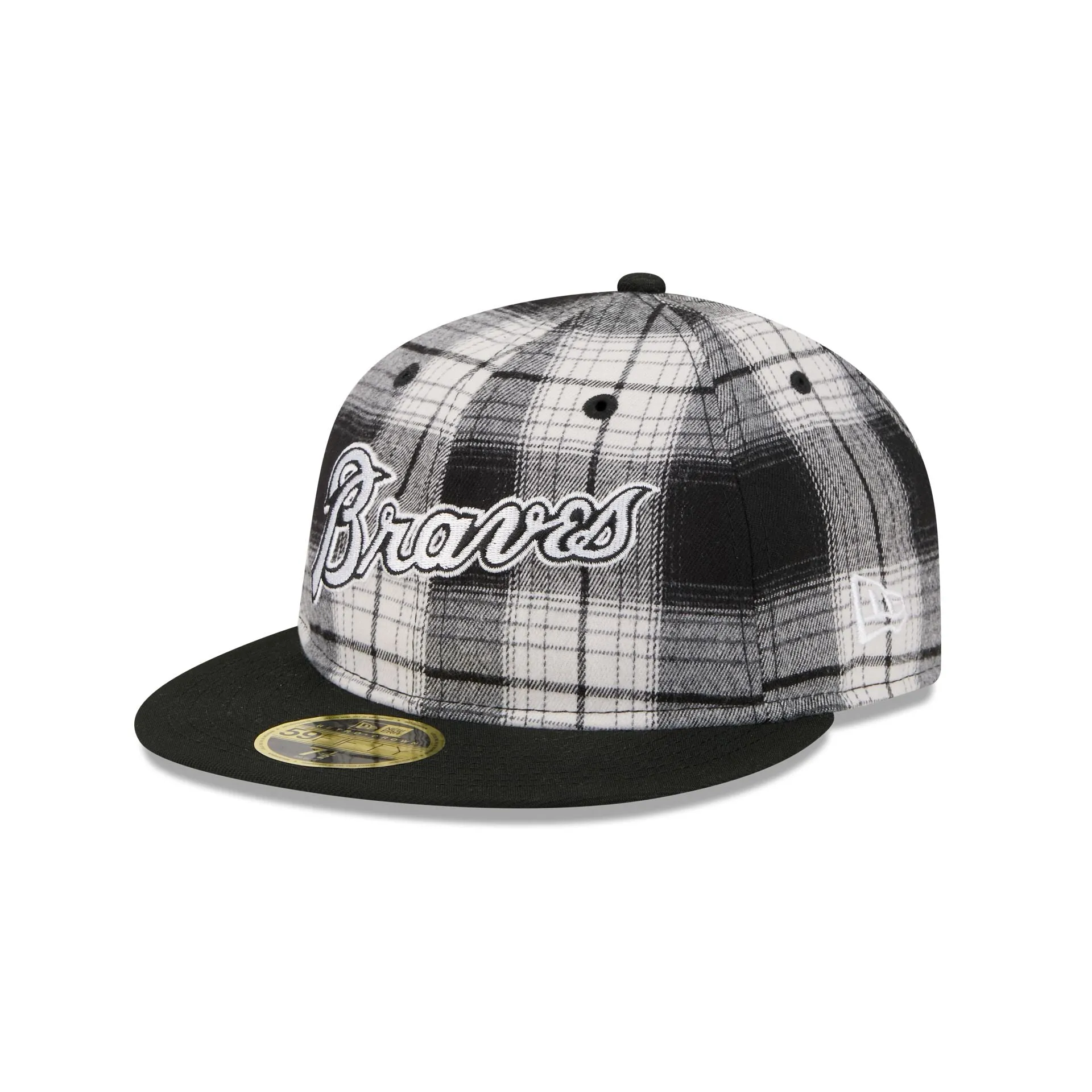 Atlanta Braves Grunge Plaid Retro Crown 59FIFTY Fitted Hat sold by New Era product image thumbnail 3