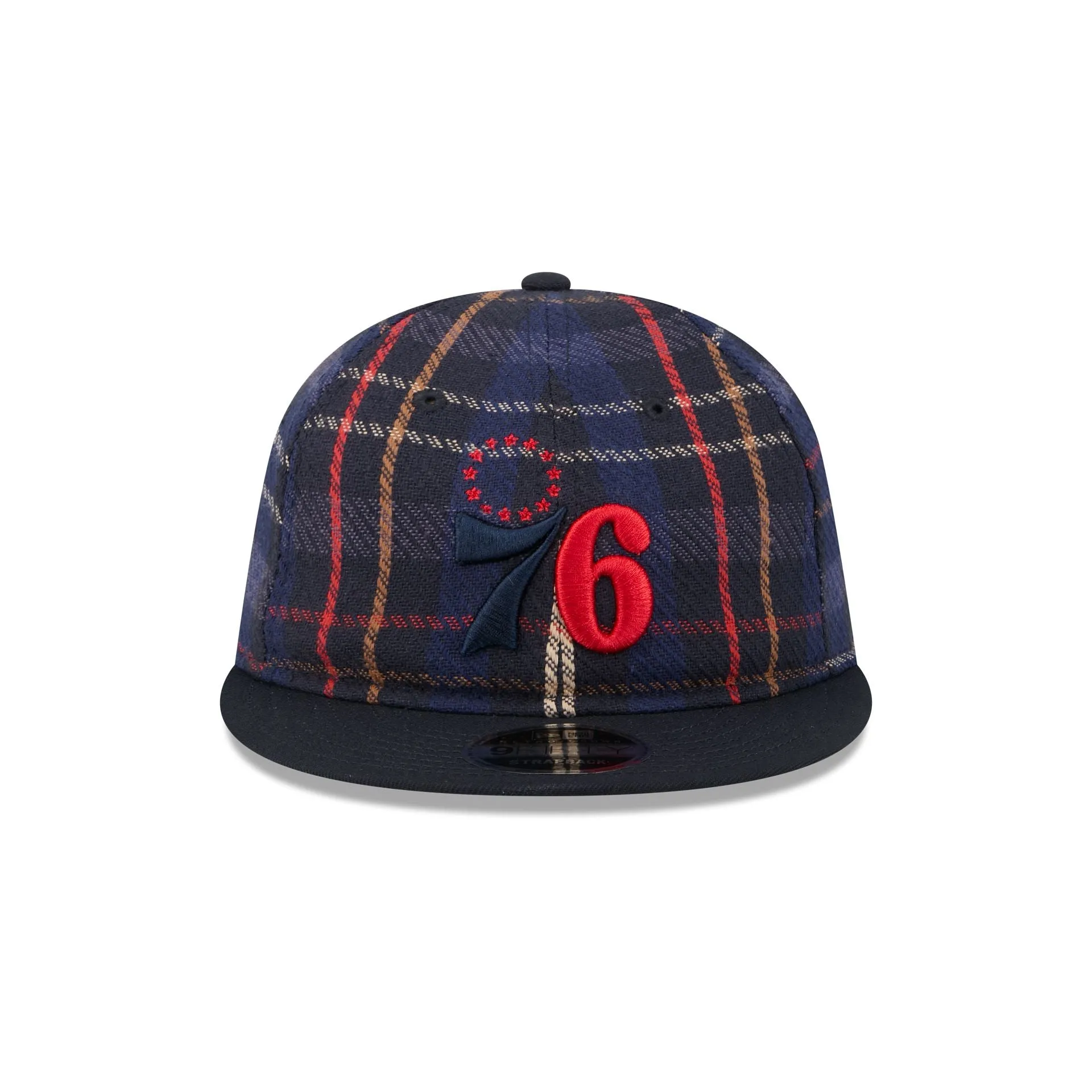 Philadelphia 76ers Grunge Plaid Retro Crown 9FIFTY Adjustable Hat sold by New Era product image thumbnail 2