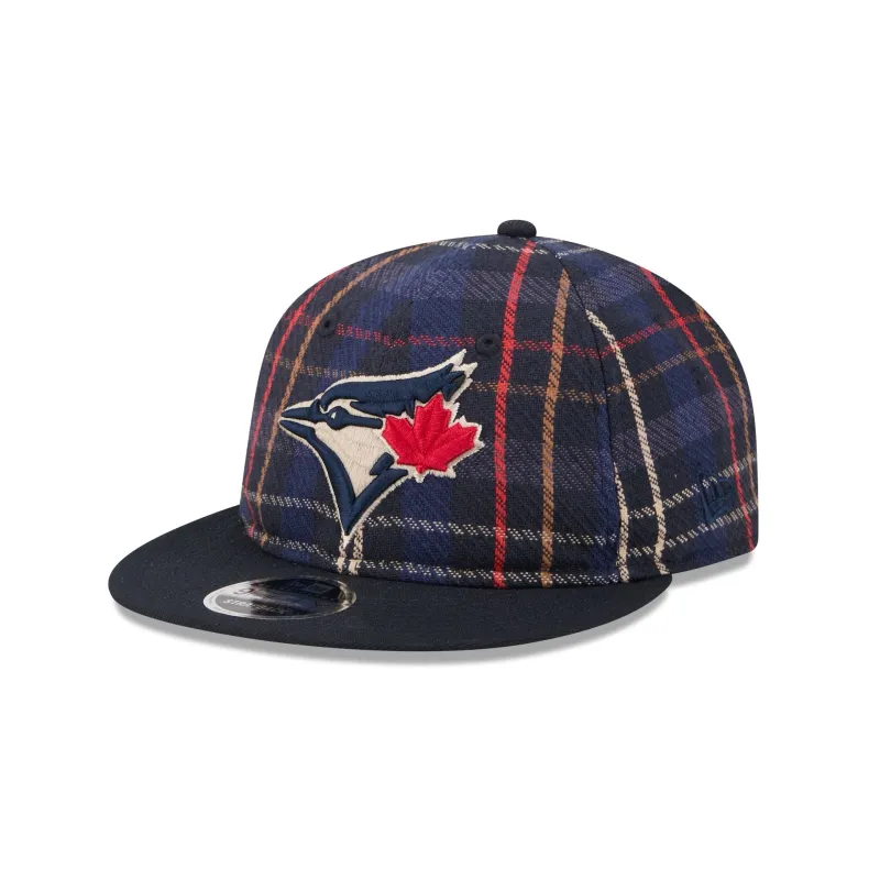 Toronto Blue Jays Grunge Plaid Retro Crown 9FIFTY Adjustable Hat sold by New Era