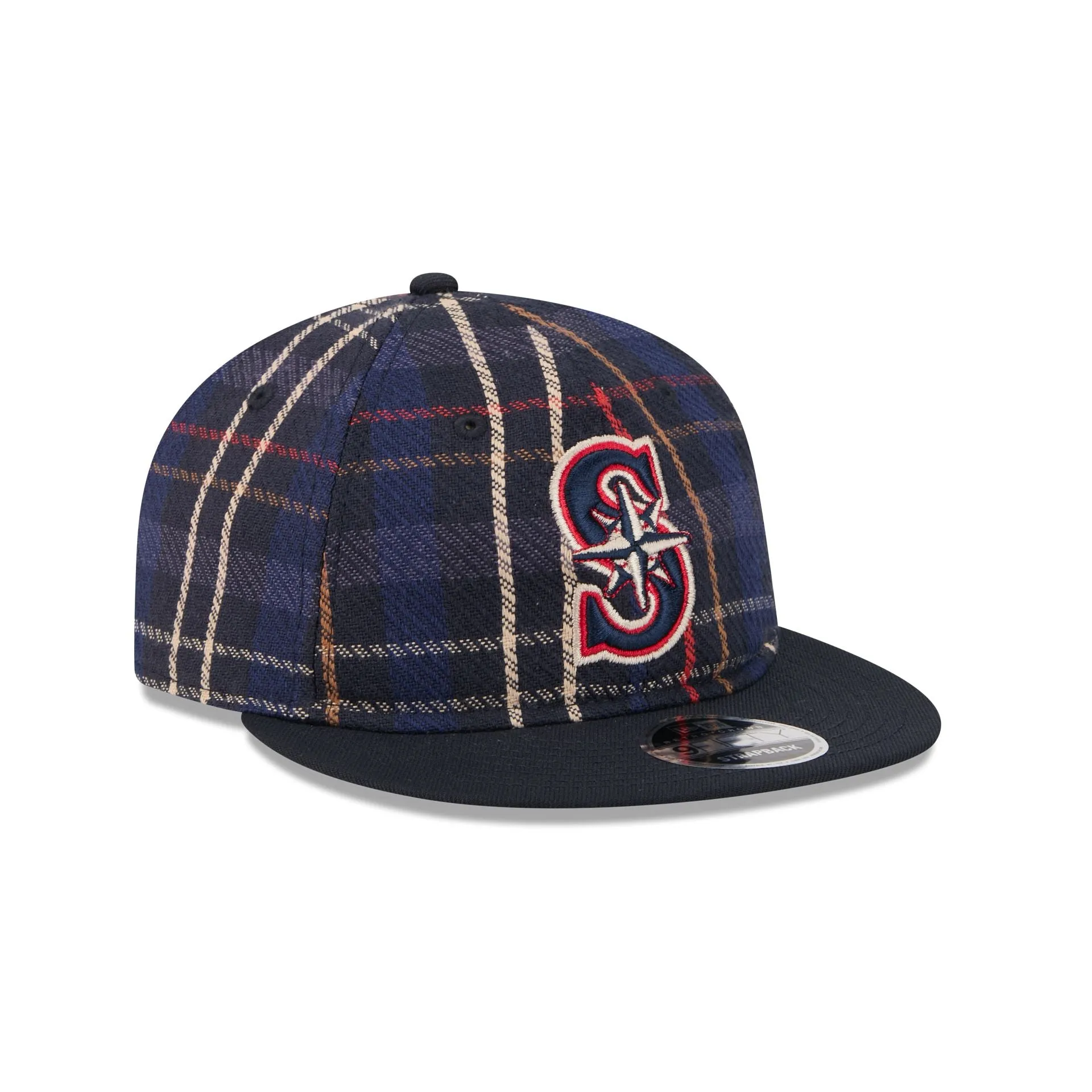 Seattle Mariners Grunge Plaid Retro Crown 9FIFTY Adjustable Hat sold by New Era product image thumbnail 3