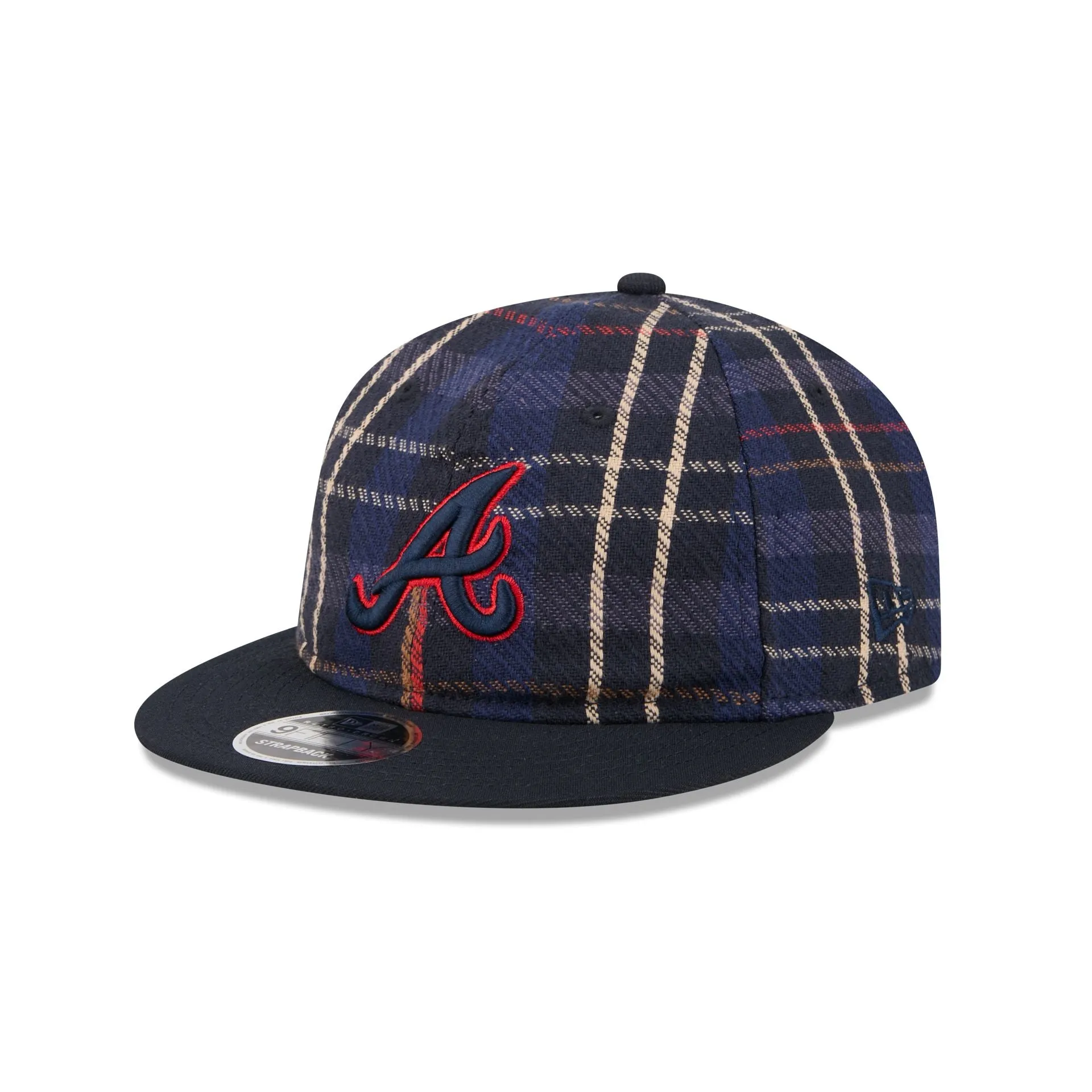 Atlanta Braves Grunge Plaid Retro Crown 9FIFTY Adjustable Hat sold by New Era